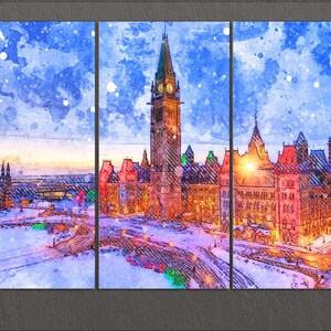 Peace Tower, Ottawa Canvas Print, Ottawa Skyline, Ottawa Wall Art, Ontario, Canada