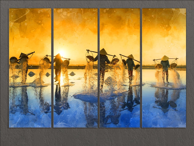 Vietnam Wall Art, Vietnam Canvas Print, Asian Painting, Asian Wall