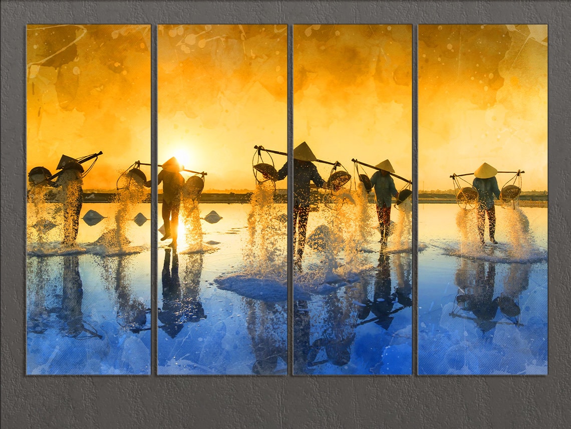 Vietnam Wall Art, Vietnam Canvas Print, Asian Painting, Asian Wall