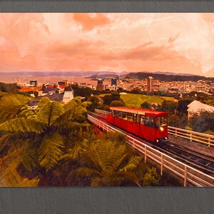 Wellington Canvas Print, Wellington Painting, Wellington Skyline, Wellington Wall Art, New Zealand