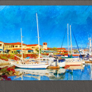 Stampa su tela Ventura, dipinto Ventura, arte murale Ventura, California
