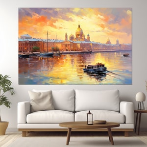 St. Petersburg, Florida Canvas Print, St. Petersburg Marina Painting, St. Petersburg Wall Art