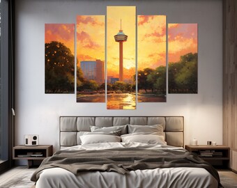 San Antonio Canvas Print, San Antonio Downtown, San Antonio Wall Art