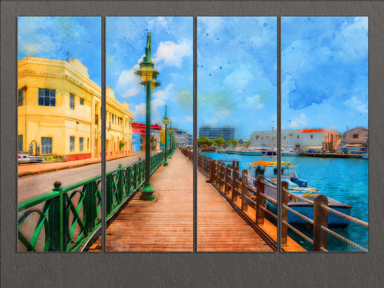 Bridgetown Canvas Print Barbados Wall Art Bridgetown Etsy
