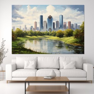 Houston Canvas Print, Houston Skyline, Houston Wall Art, Houston Wall Decor