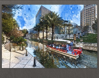 San Antonio Canvas Print, San Antonio Downtown, San Antonio Wall Art