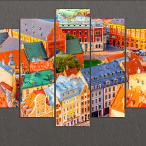 Riga Canvas Print, Riga Skyline, Riga Wall Art, Latvia