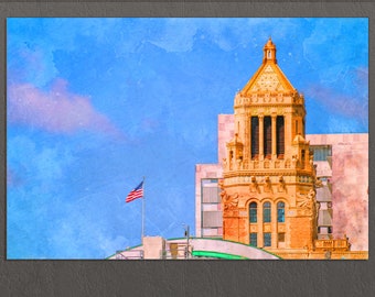 Rochester Canvas Print, Rochester Painting, Rochester Wall Art, Minnesota