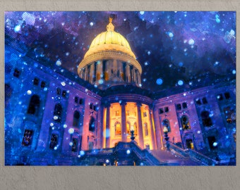 Madison Canvas Print, Madison Downtown, Madison Wall Art