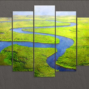 Gambia Canvas Print, Gambia Wall Art, Gambia Painting, Gambia Print, Snake River in Gambia