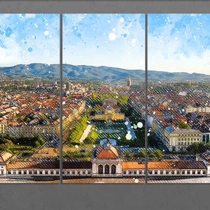 Zagreb Canvas Print, Zagreb Skyline, Zagreb Wall Art, Croatia