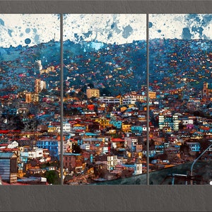 Valparaíso Canvas Print, Valparaíso Skyline, Valparaíso Wall Art, Chile