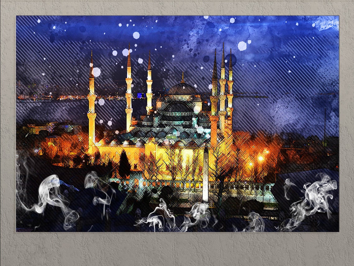 İstanbul Canvas Print Blue Mosque İstanbul Wall Art Turkey - Etsy UK