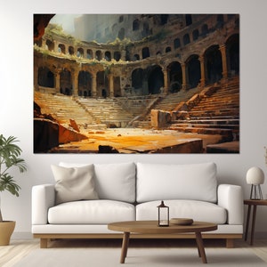 Acropolis Theatre Canvas Print, Athens Print, Athens Wall Art, Greece