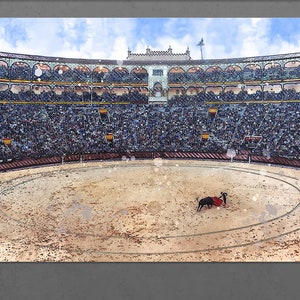 Plaza de Toros de Las Ventas in Madrid Canvas Print, Madrid Wall Art, Spain