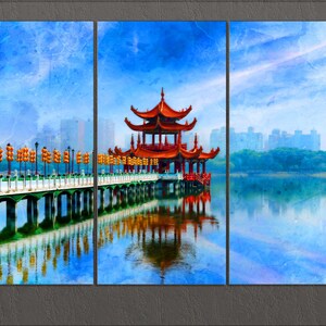Taiwan Wall Art, Kaohsiung Canvas Print, Kaohsiung Wall Art, Taiwan Painting, Taiwan Print