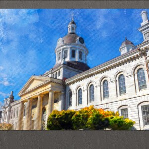 Kingston Canvas Print, Kingston City Hall, Kingston Wall Art, Kingston Painting, Ontario, Canada
