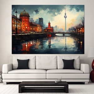 Berlin Canvas Print, Berlin Skyline, Berlin Wall Art, Germany