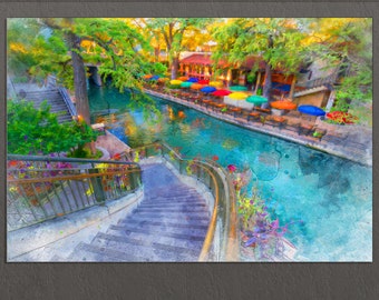 San Antonio Canvas Print, San Antonio Downtown, San Antonio Wall Art