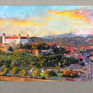 Bratislava Canvas Print, Bratislava Skyline, Bratislava Wall Art, Slovakia