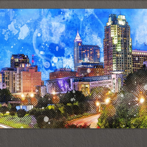 Raleigh Art Canvas Etsy