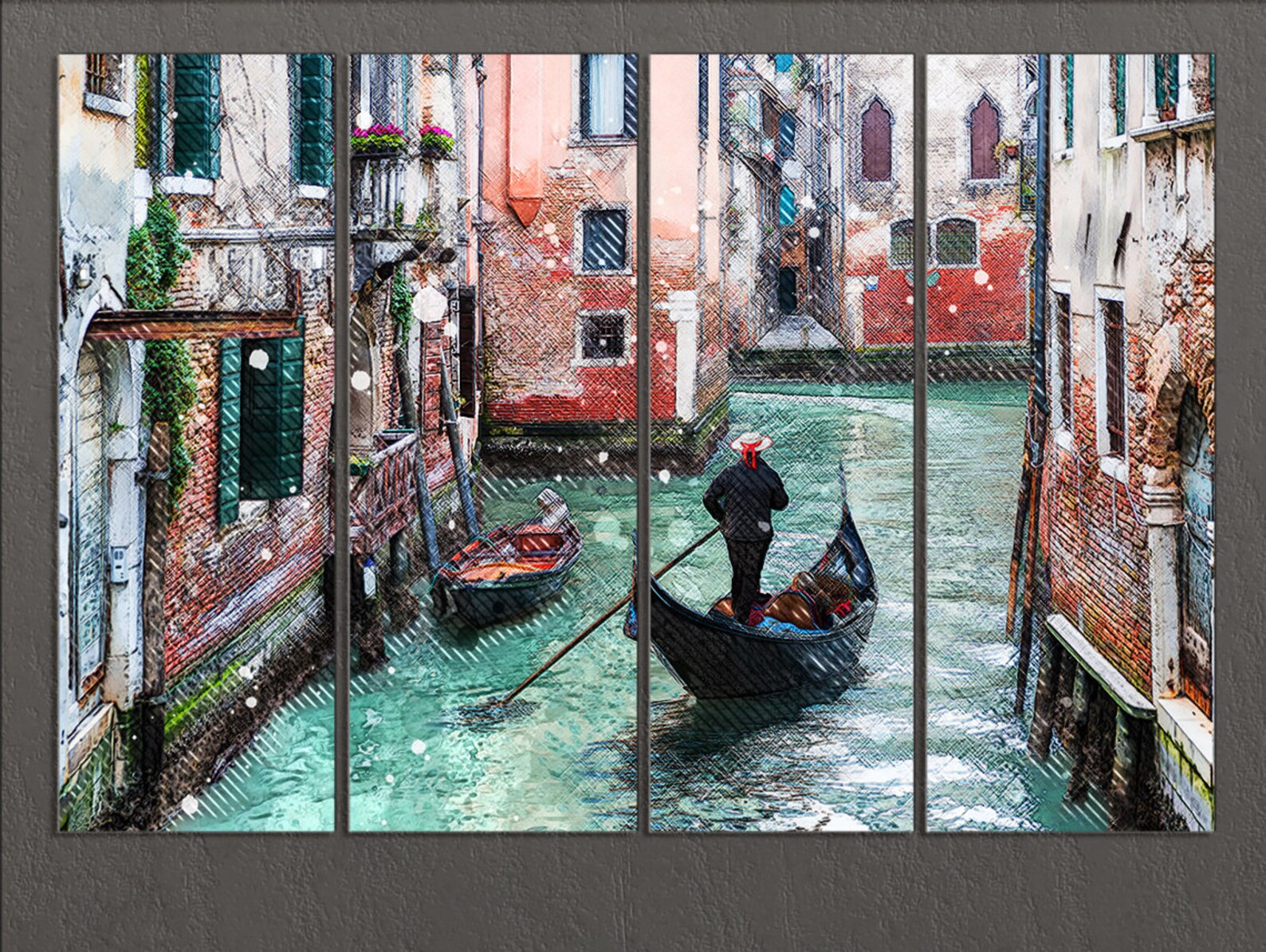 Venice Canvas Print Venice Downtown Venice Wall Art Italy Etsy