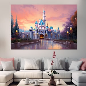 Disneyland Park Wall Decor, Los Angeles Skyline, Los Angeles Canvas Print, Los Angeles Wall Art