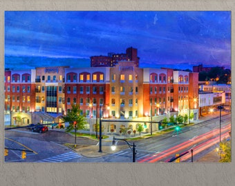 Montgomery Canvas Print, Montgomery Downtown, Montgomery Wall Art, Alabama Canvas Art
