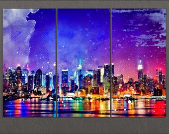 New York Canvas Print, New York Skyline, New York Wall Art