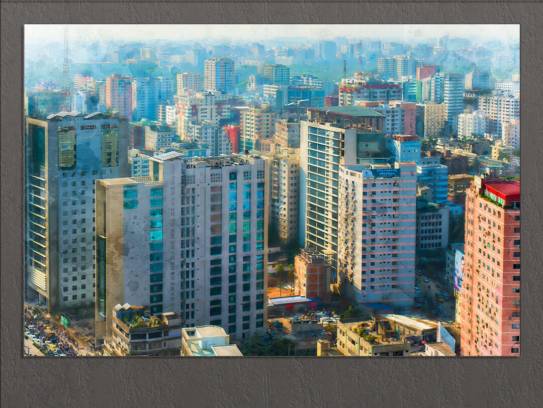 Dhaka Canvas Print, Bangladesh Wall Art, Dhaka Skyline, Bangladesh ...
