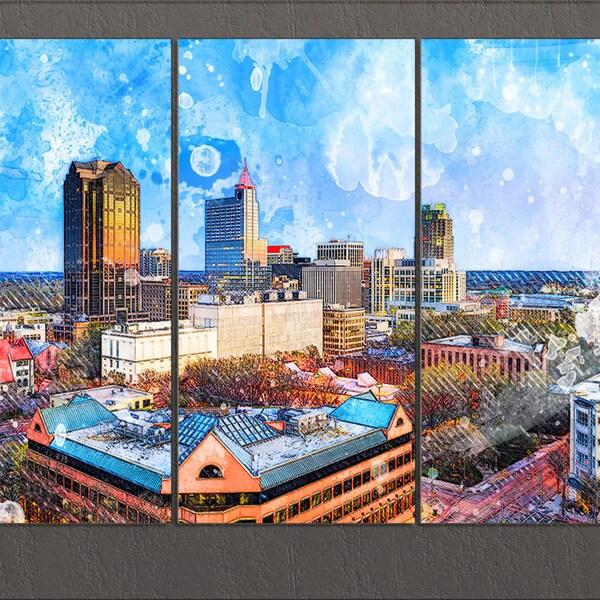 Raleigh Art Canvas Etsy