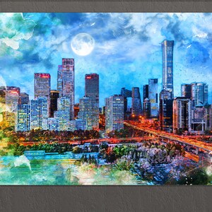 Beijing Canvas Print, Beijing Painting, Beijing Skyline, Beijing Wall Art, China