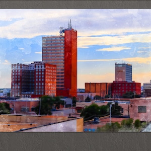 Lubbock Canvas Print, Lubbock Painting, Lubbock Wall Art, Texas