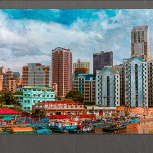 Manila Skyline, Manila Canvas Print, Philippines Wall Art, Philippines Canvas Art, Manila Painting, Manila Print
