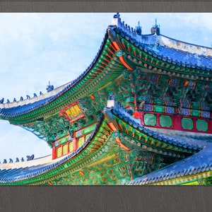 South Korea Wall Art, Temple in Seoul Canvas Print, South Korea Painting, South Korea Canvas Art