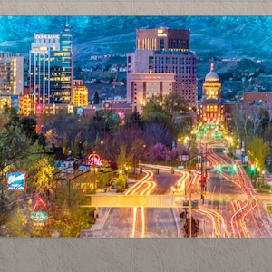 Boise Canvas Print, Boise Wall Art, Boise Painting, Boise Downtown, Idaho