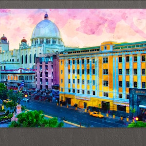San Salvador Canvas Print, San Salvador Downtown, San Salvador Wall Art, El Salvador