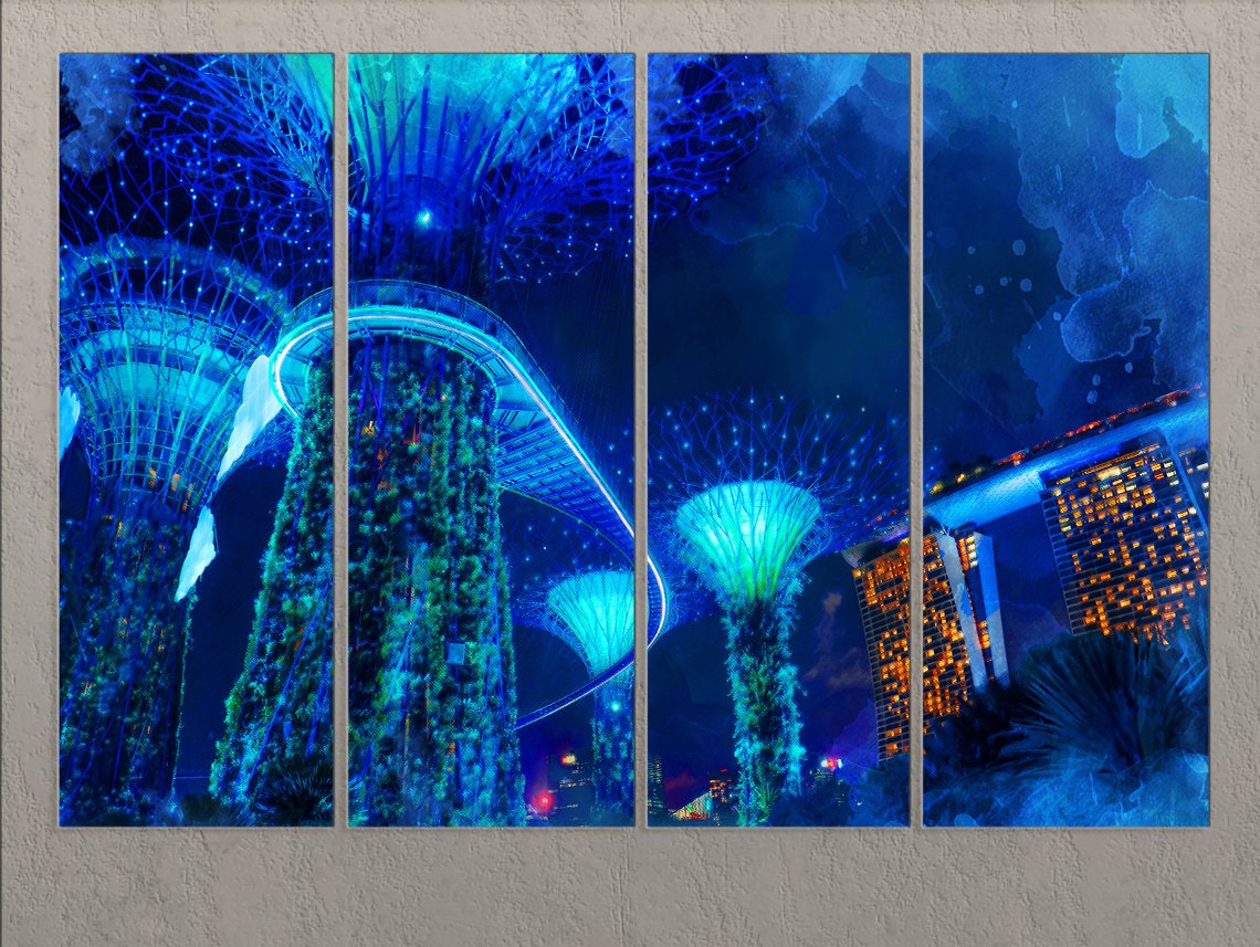 Singapur Leinwanddruck, Gardens by the Bay, Singapore Wall Art