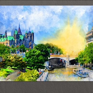 Ottawa Canvas Print, Ottawa Downtown, Ottawa Wall Art, Ontario, Canada