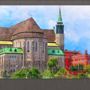 Sherbrooke Canvas Print, Sherbrooke Wall Art, Sherbrooke Painting, Quebec, Canada