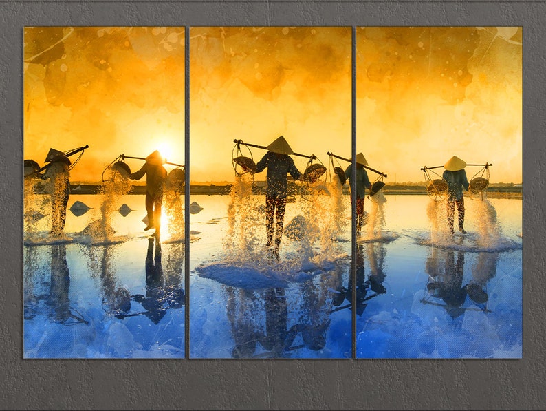 Vietnam Wall Art, Vietnam Canvas Print, Asian Painting, Asian Wall Decor Etsy