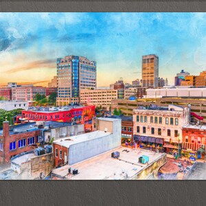 Memphis Canvas Print, Memphis Downtown, Memphis Wall Art