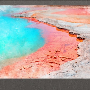 Yellowstone National Park Canvas Print, Yellowstone Wall Art, Yellowstone Painting, National Park Canvas Art