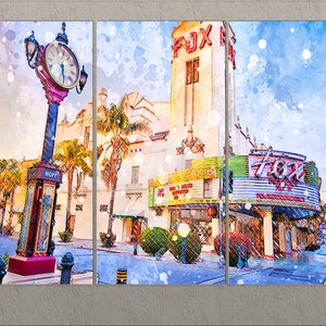  Los Ángeles Reloj de Vinilo Ciudad Skyline El mejor regalo para  los amantes de California de pared original decoración del hogar : Hogar y  Cocina