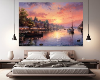 Hampton Canvas Print, Hampton Painting, Hampton Wall Art, Virginia