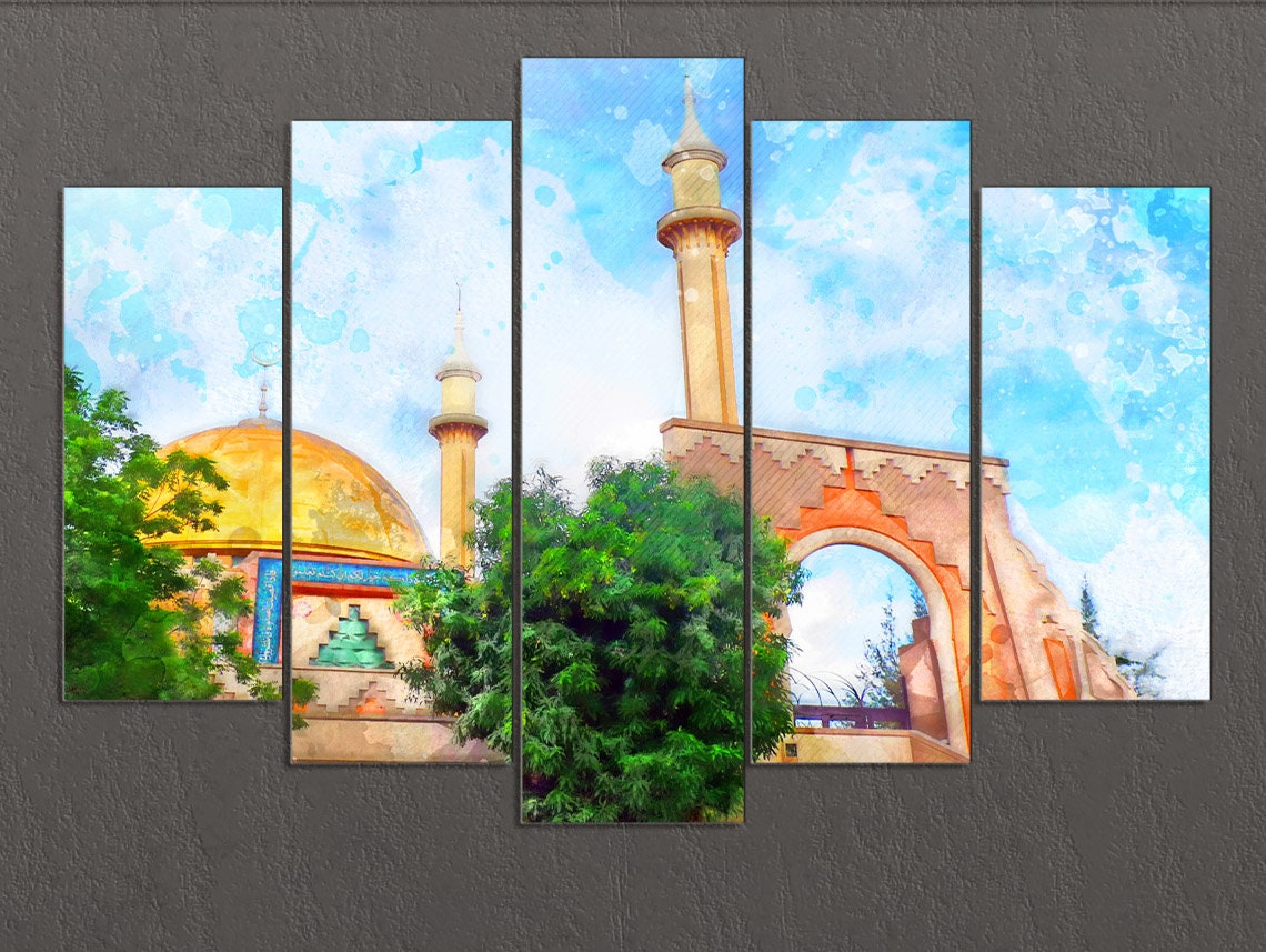 Abuja Canvas Print, Abuja National Mosque, Nigeria Wall Art, Abuja