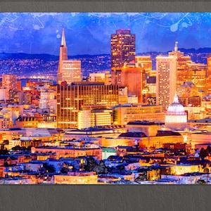 Corona Canvas Print, Corona Skyline, Corona Painting, Corona Wall Art, California