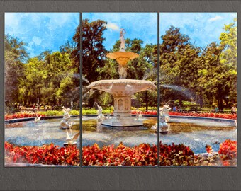Savannah Canvas Print, Savannah Painting, Savannah Wall Art, Georgia