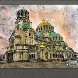 Sofia Canvas Print, Sofia Catherdal, Sofia Wall Art, Bulgaria