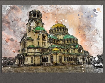Sofija Leinwanddruck, Sofija Catherdal, Sofija Wandkunst, Bulgarien